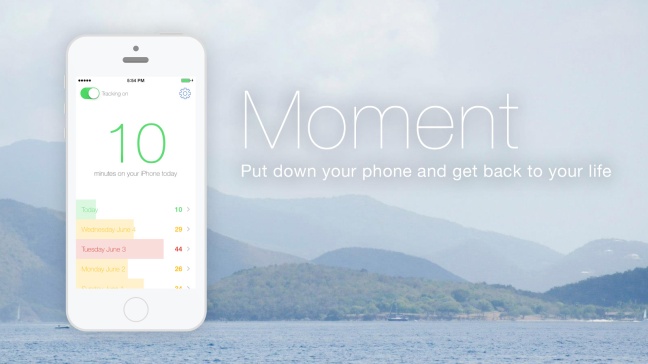 The Moment application allows users to track how many times they pick up their phone